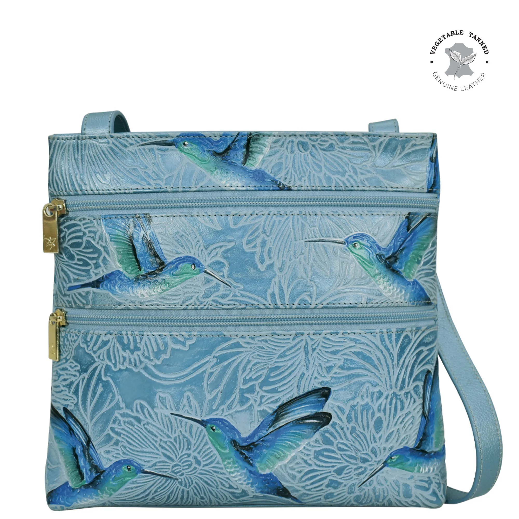 Medium Crossbody With Double Zip Pockets - 447 Fine Lining