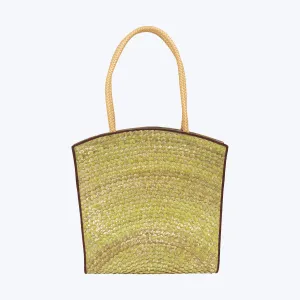 Green woven Lontar Shopping Bag Luxury Element Crafted Design