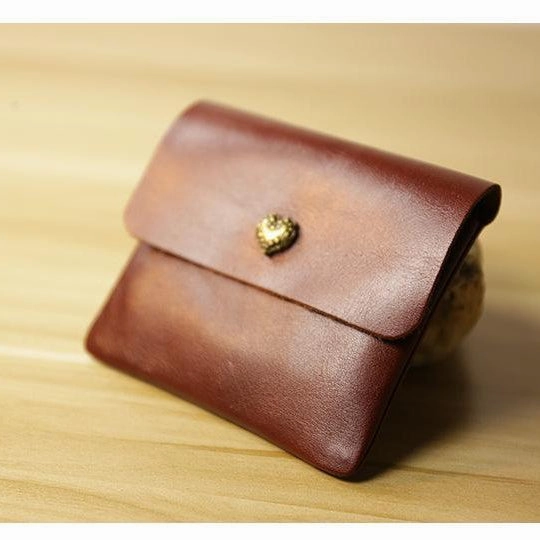 Lightweight Feel Durable Construction Handcrafted Full Grain Minimalist leather slim wallet for women, Classic coin purse gift #4