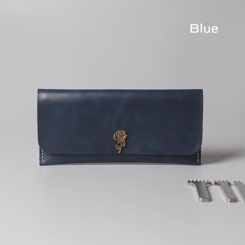 Comfort functionality Handcrafted Minimalist Leather Phone Wallet, Fashion Card Holder, Grain Leather Slim Wallet, Men's Wallet, Minimalist Wallet, Long Wallet