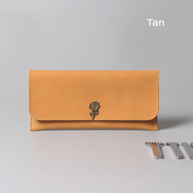 Handcrafted Minimalist Leather Phone Wallet, Fashion Card Holder, Grain Leather Slim Wallet, Men's Wallet, Minimalist Wallet, Long Wallet Simple Journey Compact Function