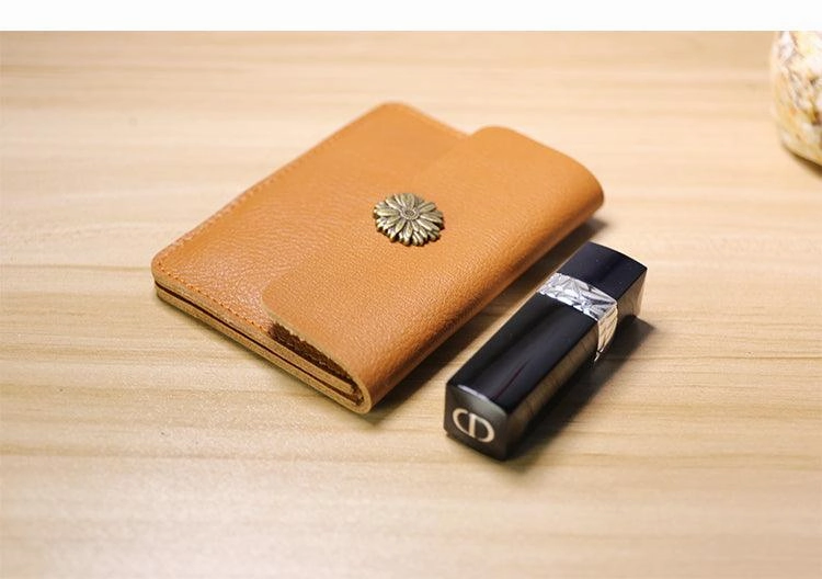 Handcrafted Minimalist leather slim wallet for women, Classic coin purse gift #2 Minimalist Aesthetic