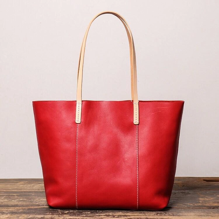 Handmade Leather Tote Bag, Full Grain Leather Tote Bag, Gifts for Her Effortless Organizer