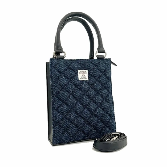 Refined Elegance Harris Tweed? Quilted Mini Tote Bag ?C Classic Scottish Wool Handbag