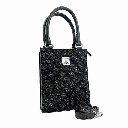 Modern Simplicity Harris Tweed? Quilted Mini Tote Bag ?C Classic Scottish Wool Handbag