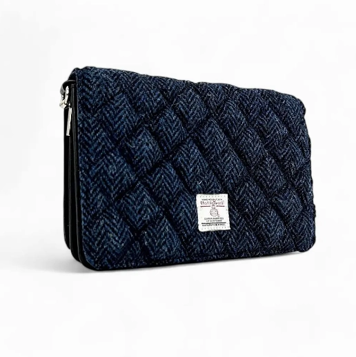 Harris Tweed? Quilted Shoulder Bag ?C Timeless Scottish Wool Handbag RFID Protection Urban Minimal