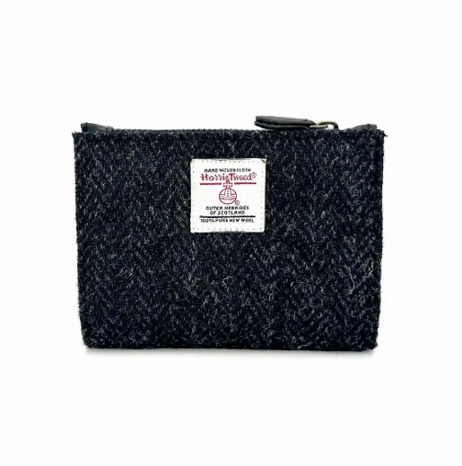 Compact Beauty Timeless Geometry Harris Tweed? Slim Purse ?C Quilted Ladies Wallet