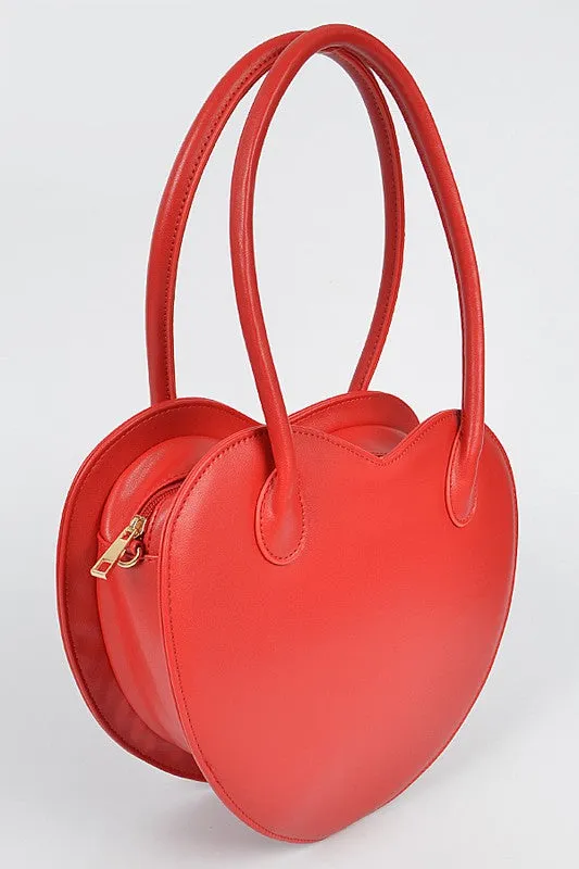 Luxury Vision Season Highlight Heart Shaped Handbag (Black or Red)
