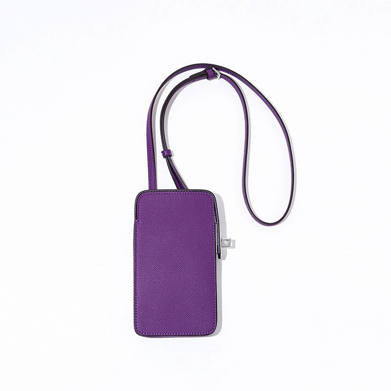 Durable materials that withstand daily wear Hespera | Leather Crossbody Phone Bag ?C Sleek & Modern Minimalism