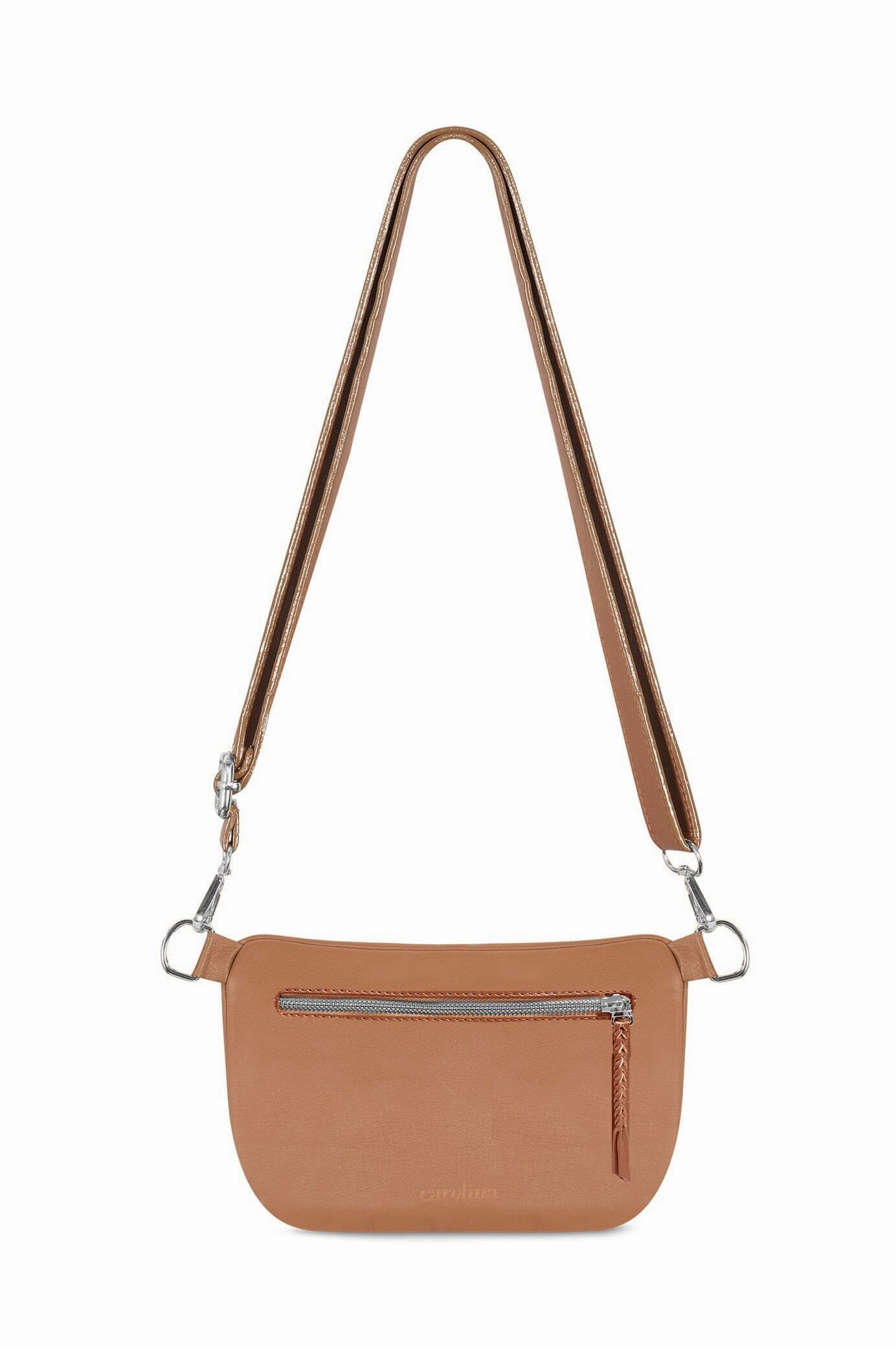 Lightweight Utility Ramona Leather Handbag Tan with Pocket