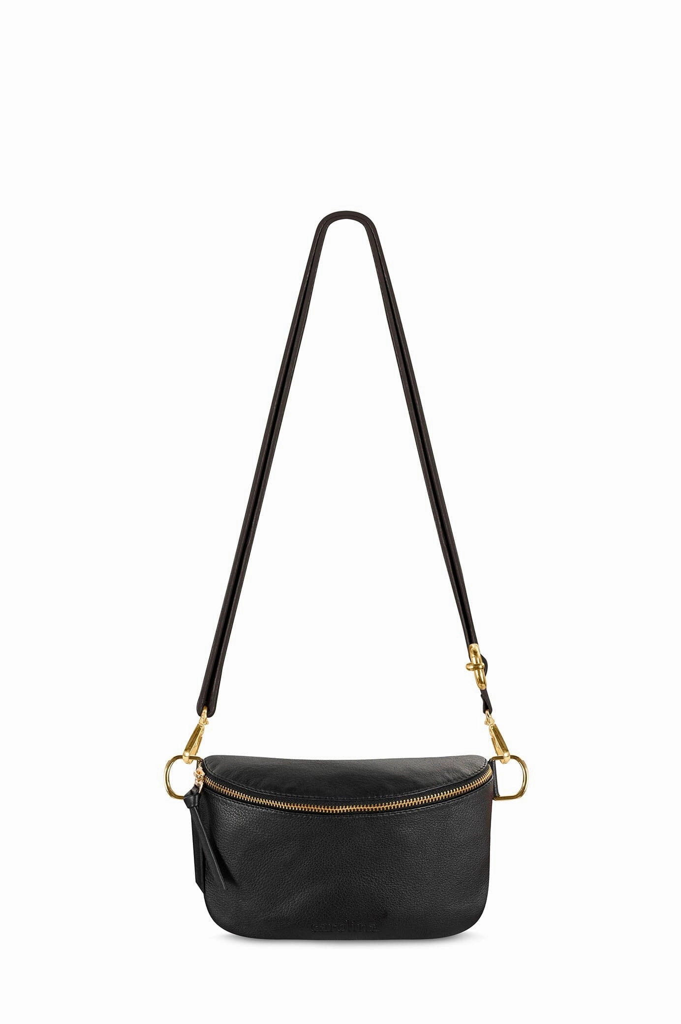 Outdoor Function Ramona Small Leather Handbag Black with Pocket