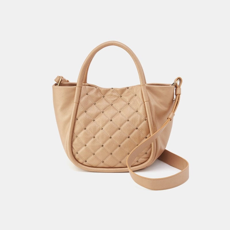 Comfortable Edge Hobo Margot Satchel in Pebbled Metallic Leather