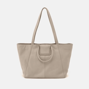Polished Surface Casual Vibe Hobo Sheila East-West Tote in Pebbled Leather