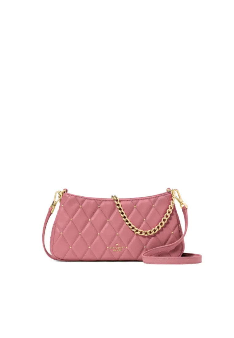 Kate Spade Carey Quilted Studs Small Convertible Crossbody Bag In Pomegranate KL886 Elegant City Fashion