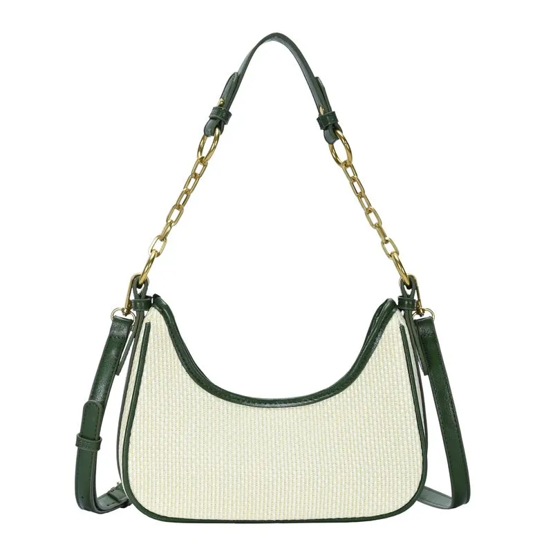 Timeless Feature Easy Carry Handle Soraya Straw Shoulder Bag