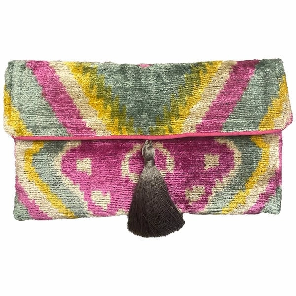 Latitudes Ikat Velvet Crossbody Clutch Comfort Everyday Practical Storage
