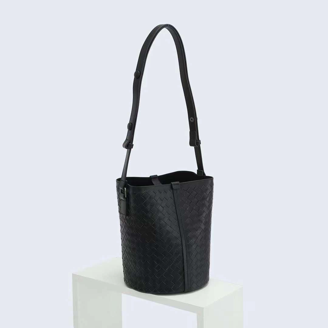 Classic Utility Light Carry Interwoven Lambskin Leather Bucket Bag, Small Shoulder Bag,  Woven Purse Women Classic bag Crossbody Designer  Bag, Designer Bag