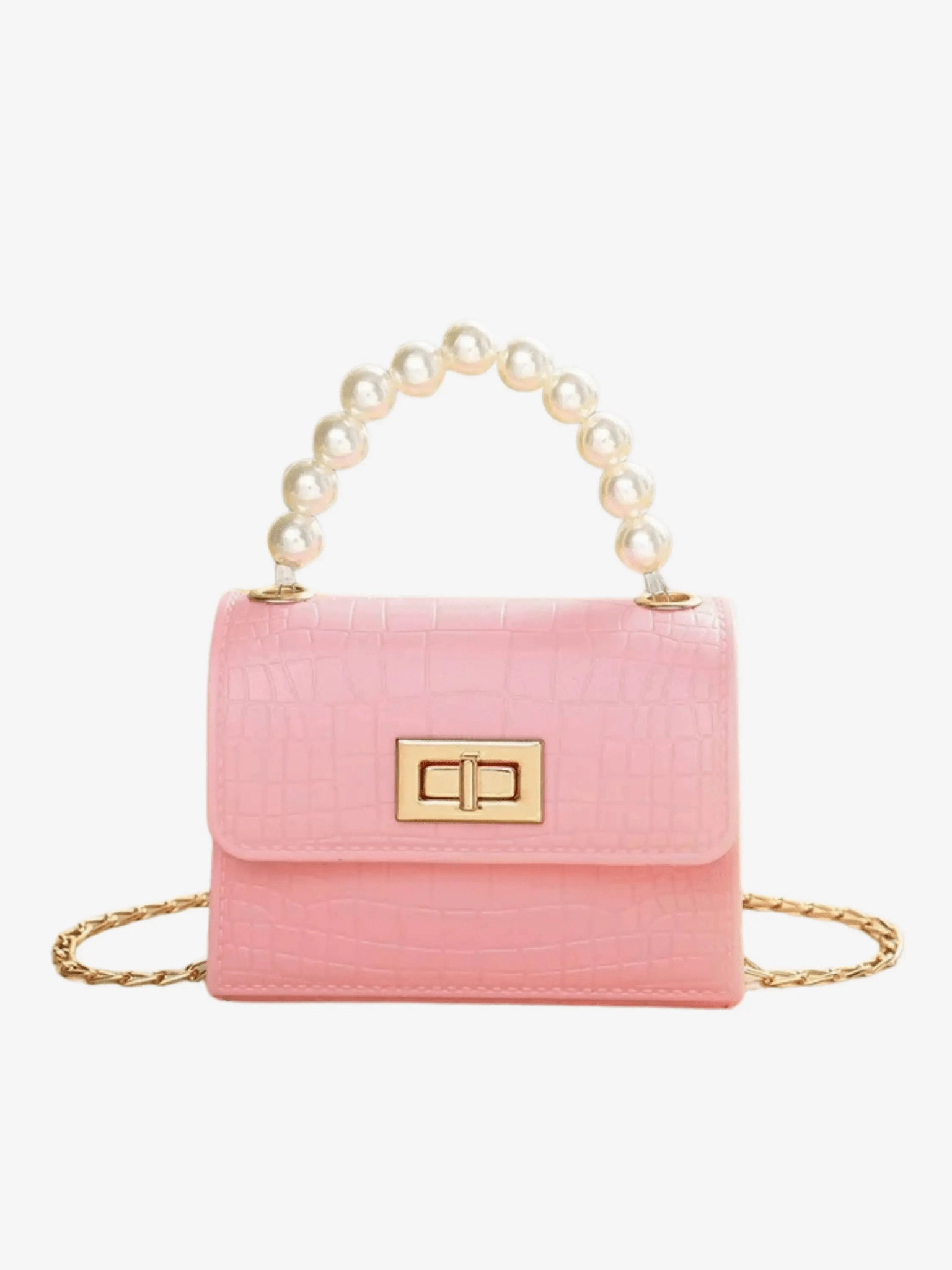 Isabella | Black Croc-Embossed Mini Bag ?C Elegant & Sophisticated Practical Piece