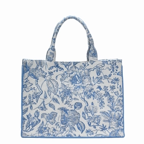 Minimalist Trend Isabella's Blossom Floral Jacquard Book Tote