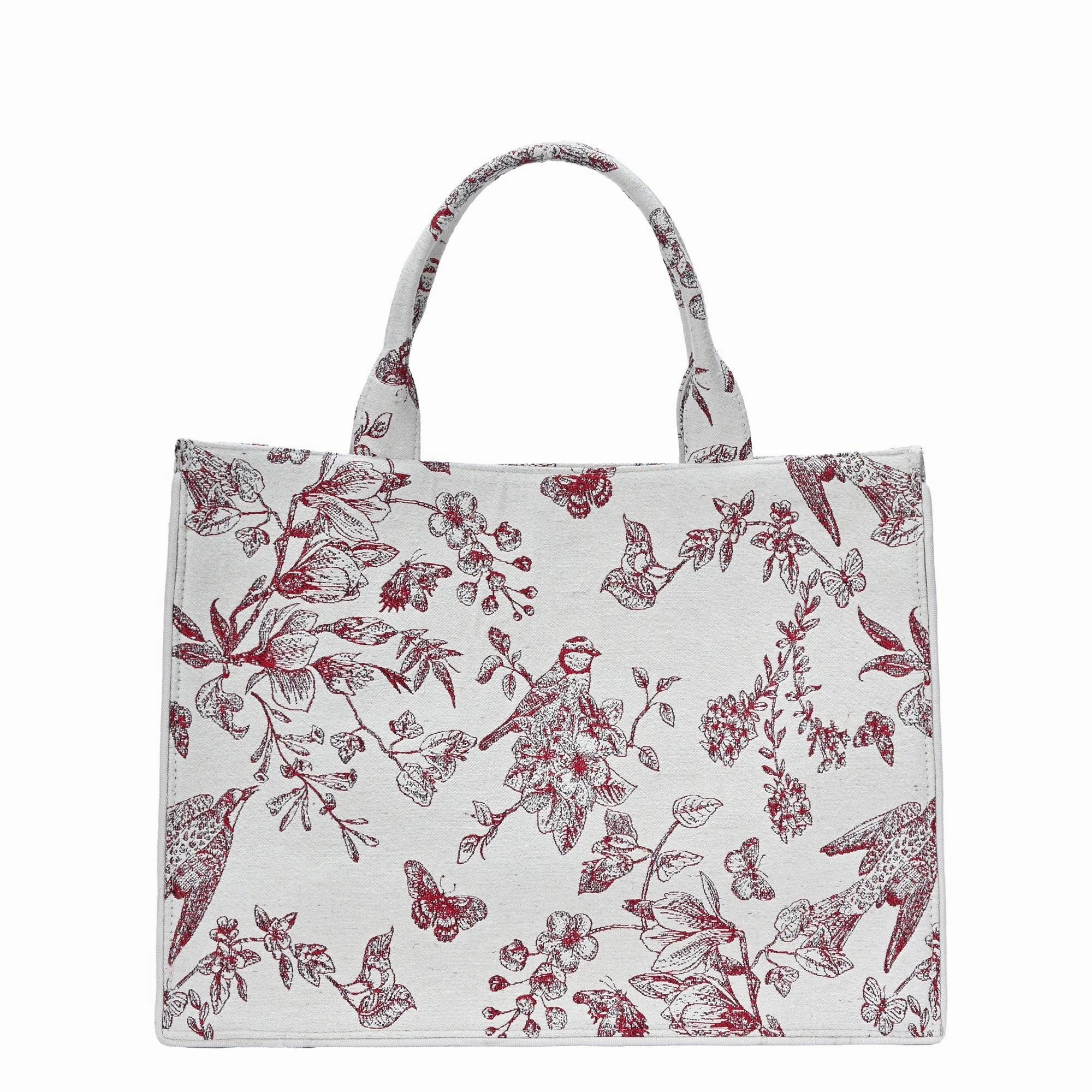 Urban Explorer Minimal Functionality Isabella's Blossom Floral Jacquard Book Tote