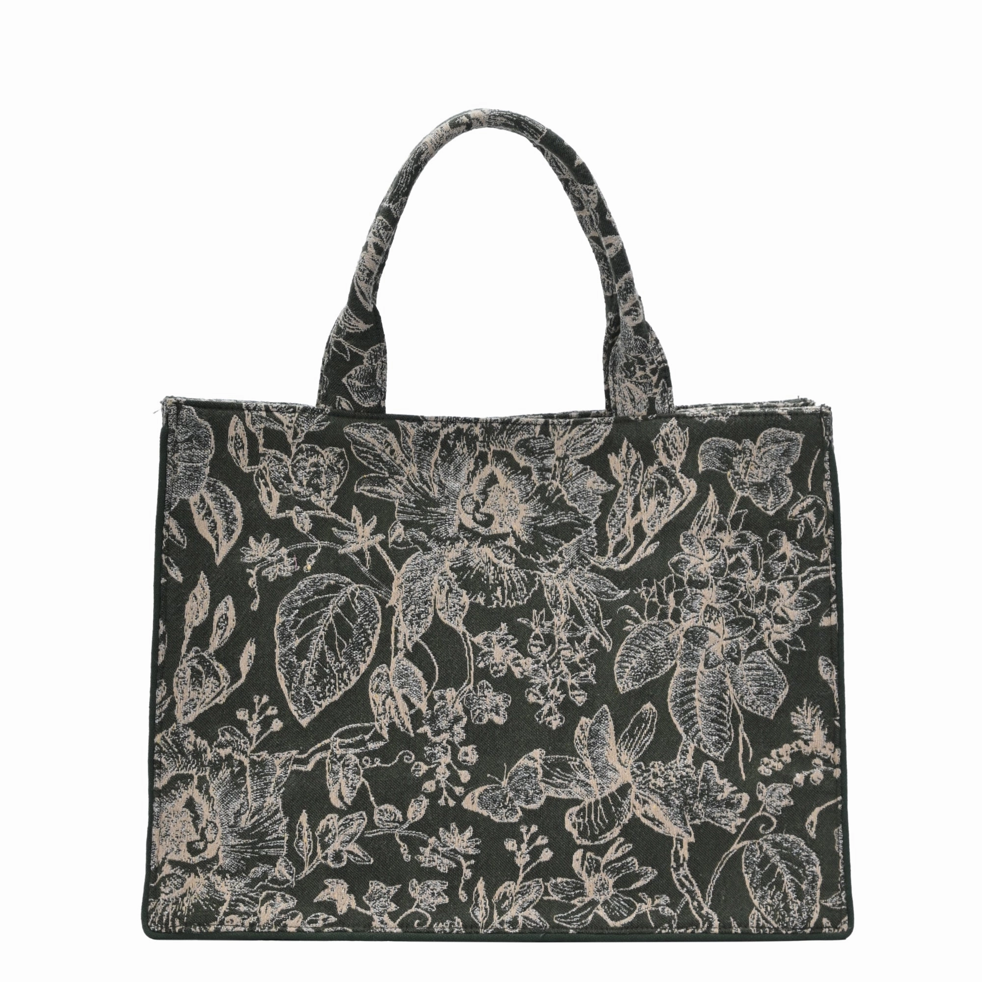 Isabella's Blossom Floral Jacquard Book Tote Functional Look Fall Fashion