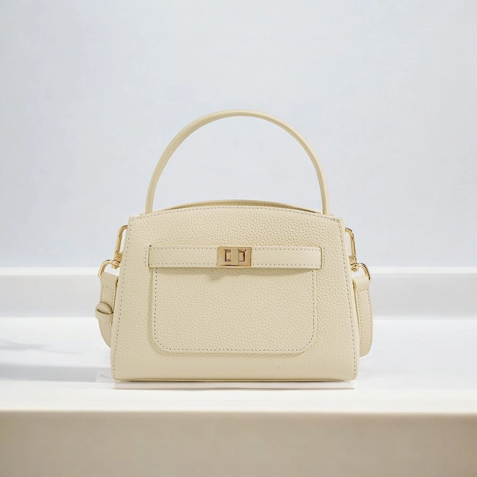 Compact Fit Sleek Functionality Isla | Soft Pebbled Leather Handbag