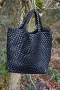 Jayley Hand Knitted Leather Tote Bag with Matching Purse PBG25A-01 Sophisticated Edge