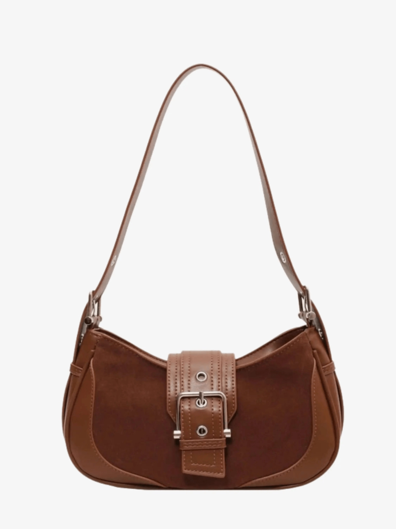 Juliette | Luxe Brown Suede Shoulder Bag ?C Vintage & Sophisticated Sophisticated Look