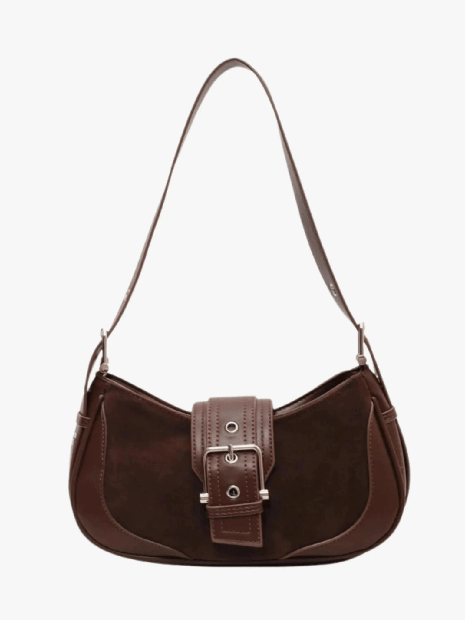 Juliette | Luxe Brown Suede Shoulder Bag ?C Vintage & Sophisticated Urban Everyday Lightweight Comfort
