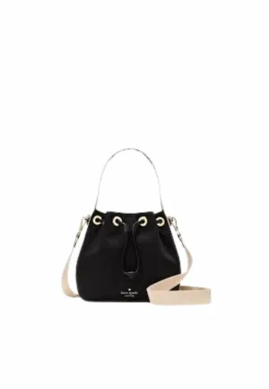Kate Spade Kip Canvas Bucket Bag In Black KL048 Functional Portability