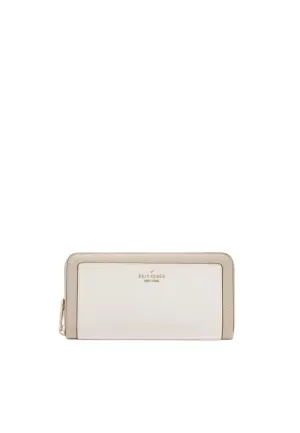 Kate Spade Lena Colorblock Large Continental Wallet In Light Sand KI835 RFID-protected wallet