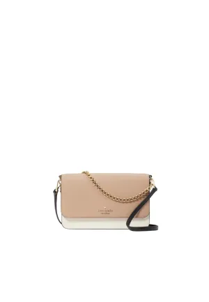 Compact Fashion Trendy City Look Kate Spade Madison Flap Convertible Crossbody Bag In Toasted KC623