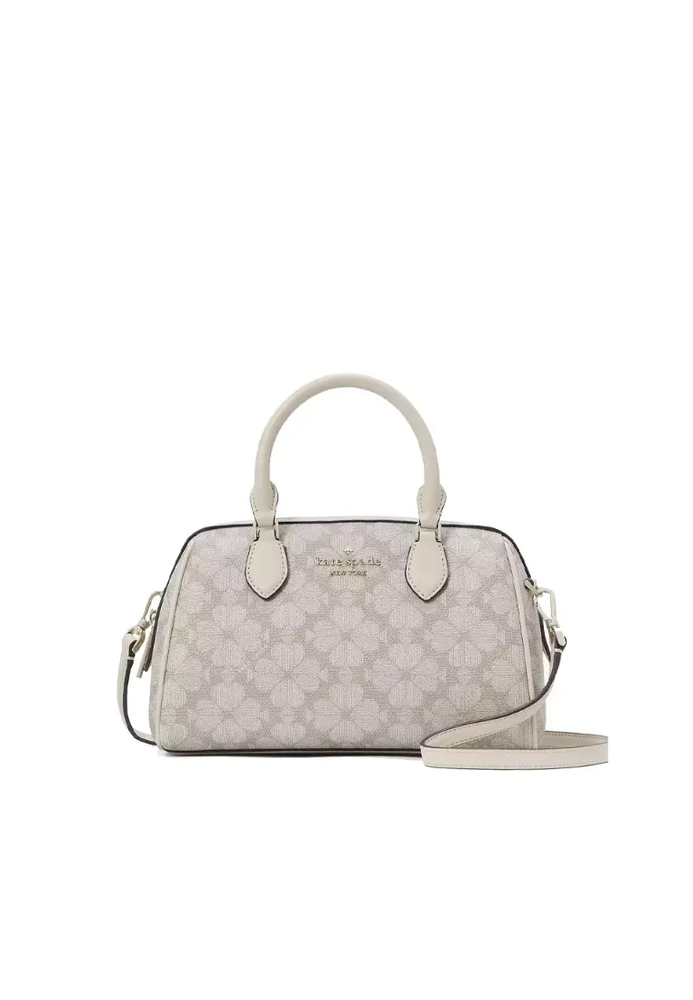 Versatile for daily use as well as travel Lightweight Gear Kate Spade Signature Spade Flower Duffle Crossbody Bag In Dark Beige KG483