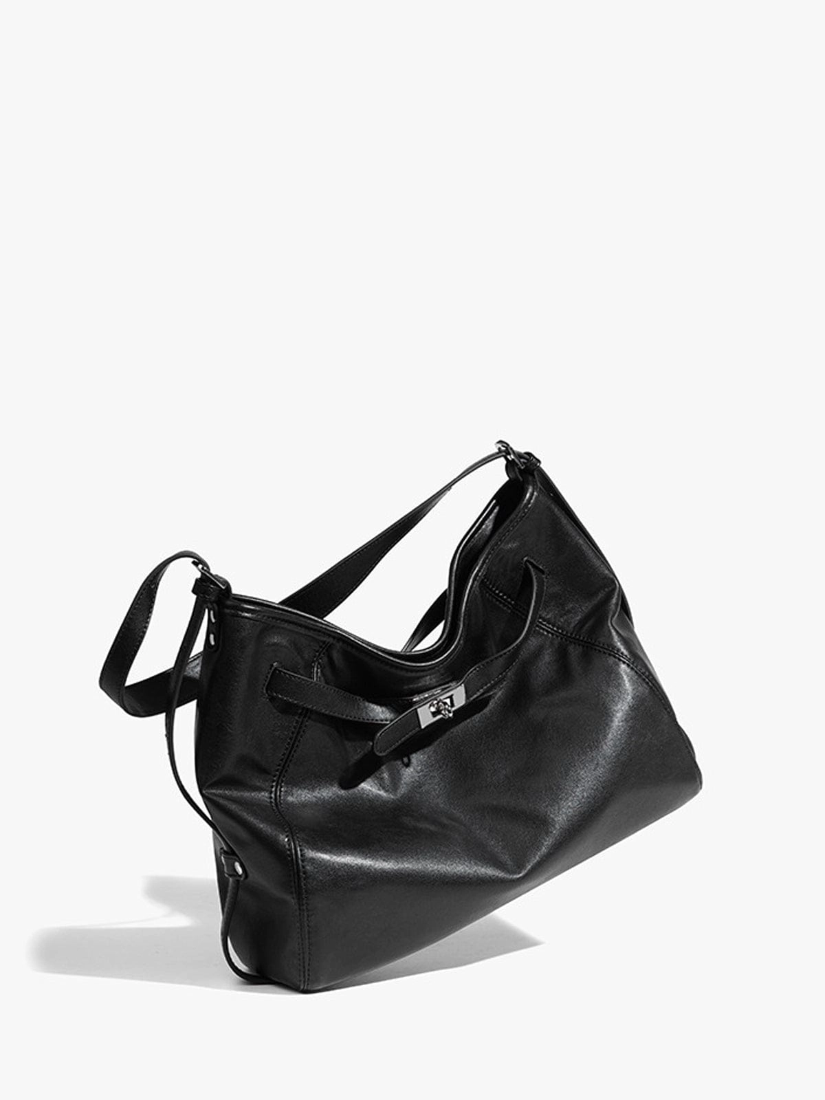 Kelly | Classic Black Leather Tote Bag ?C Sleek Design & Everyday Versatility Comfort Accessory Lightweight Gear