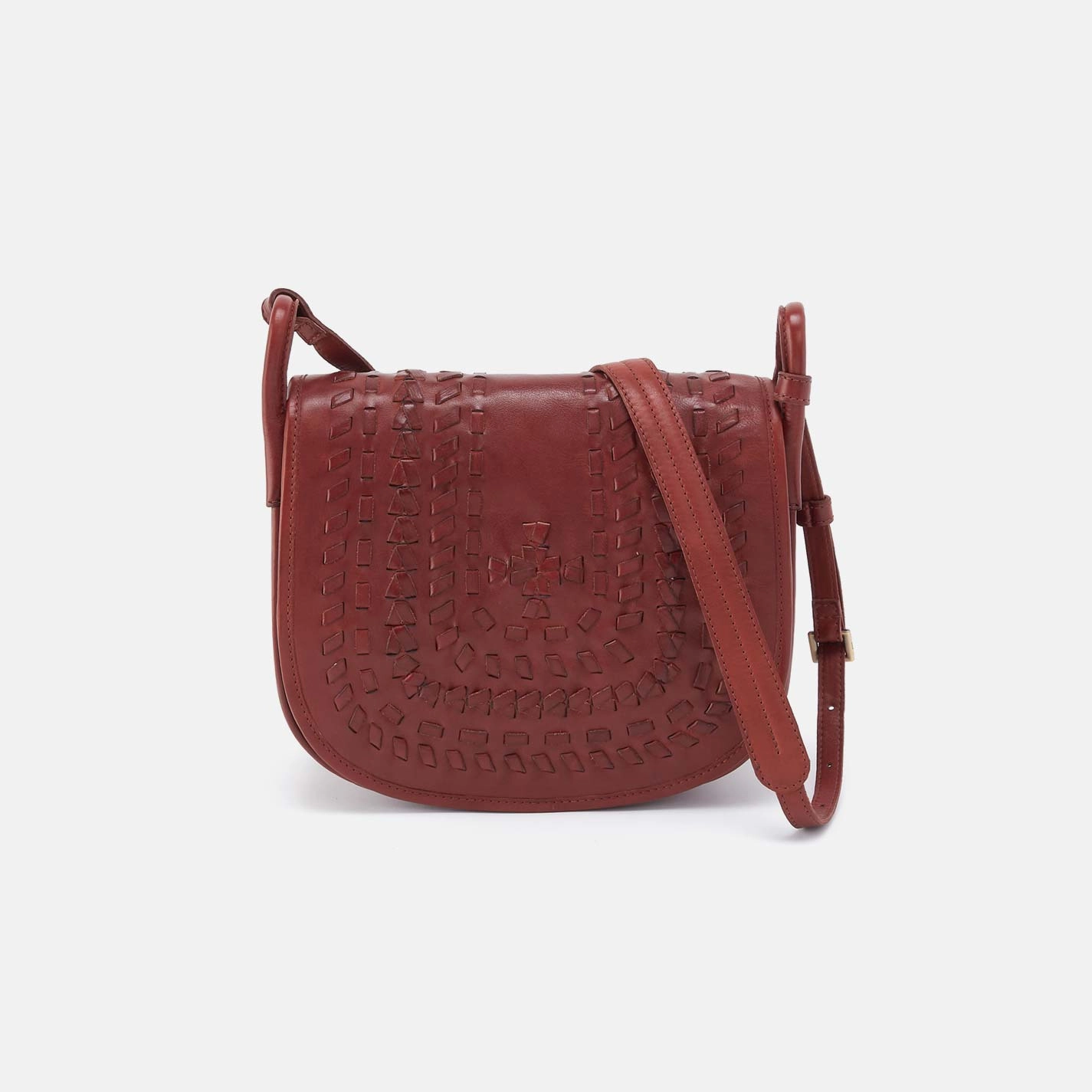 Refined Outfit Spacious travel pouch Kiva Large Crossbody in Washed Leather, Chestnut