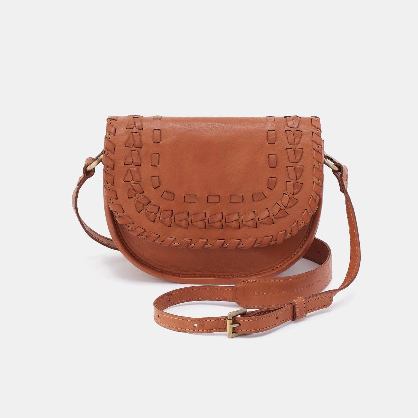 Street Lifestyle Lightweight Material Kiva Small Crossbody in Washed Leather, Harvest Wheat