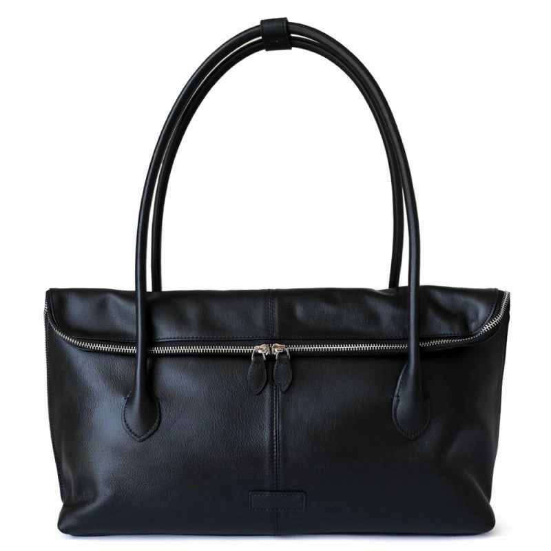 Lai | Brown Leather Zip Tote Bag ?C Sleek & Functional Reusable Daily Modern Travel