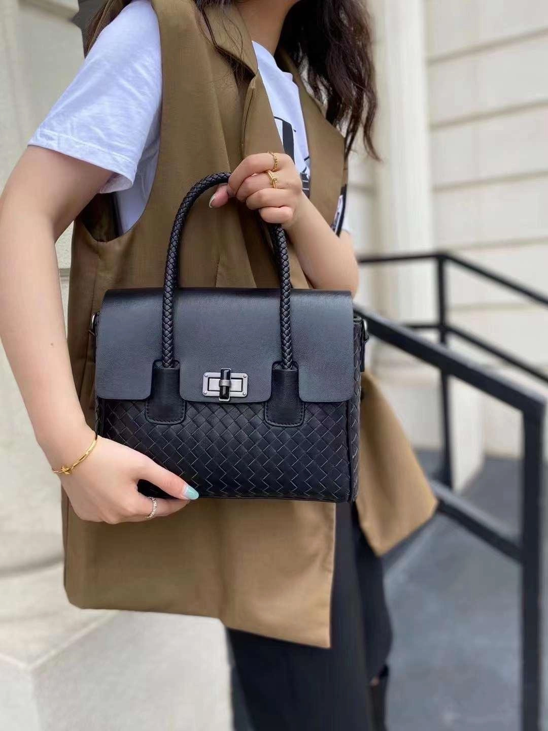 Modern Travel Lambskin Leather Shoulder Bag Handwoven, Small Designer Bag,  Woven Purse Women Classic bag Crossbody Luxury Bag, Birthday Gift For Her