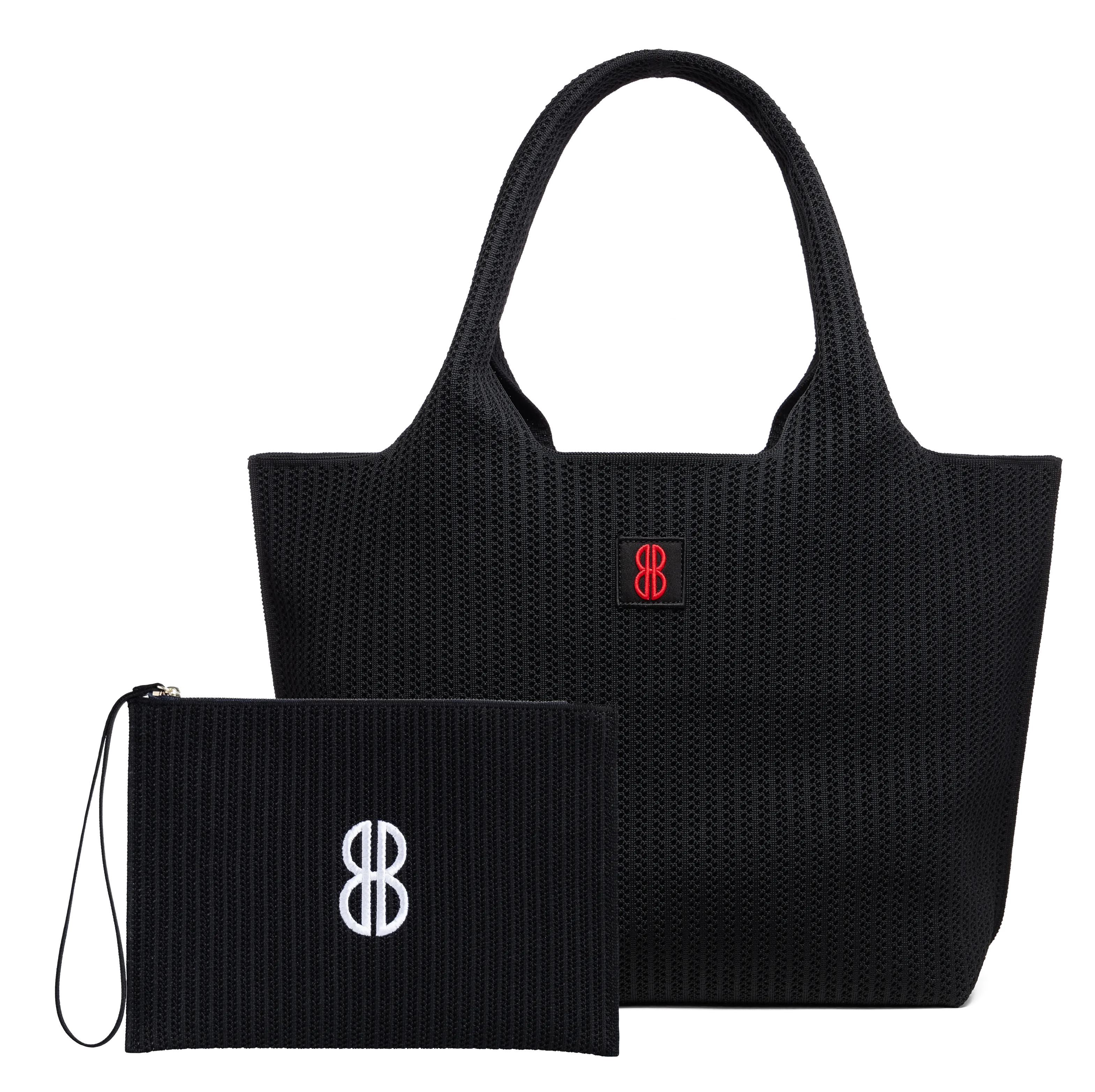 Large - Black Stripe Tote With Pouch City Adventure Multi Function