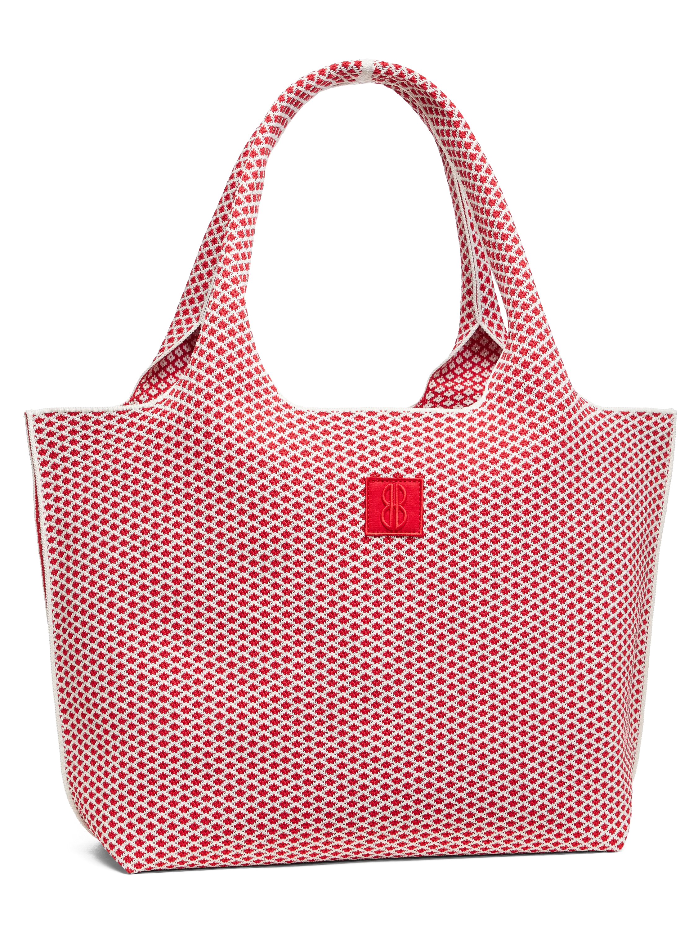 Large - Red Diamond tote with pouch Modern Mood Urban Traveler