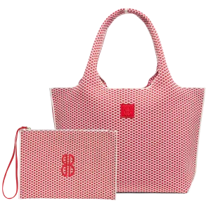 Shopping Travel Classic Utility Large - Red Diamond tote with pouch