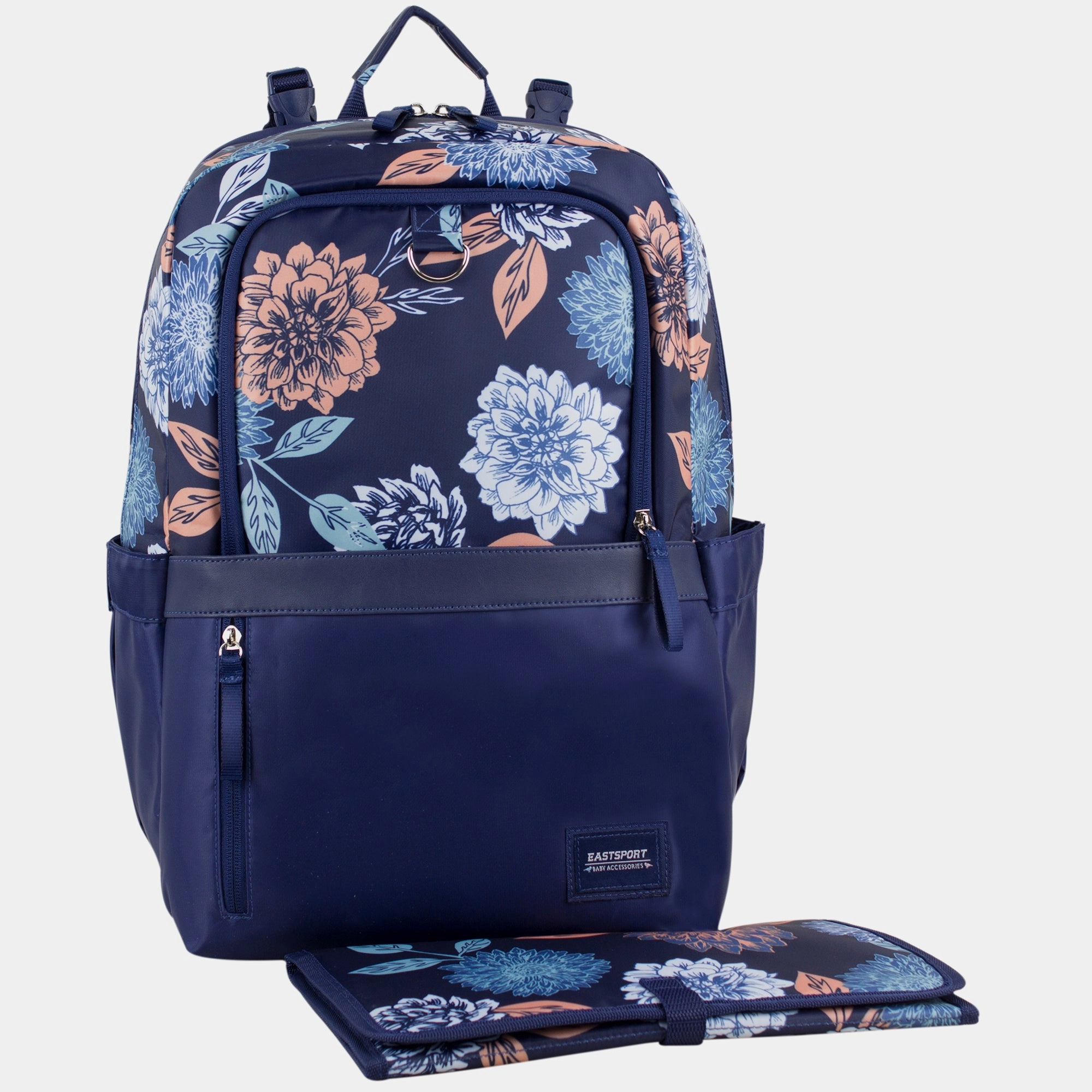 Timeless Classic Sustainable Fabric Large Capacity Rubin Weekender Tech Backpack Diaper Bag with Bonus Changing Pad