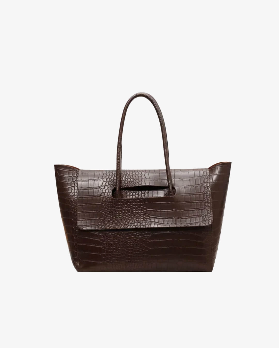 Large Crocodile Pattern Tote Bag ?C Elegant Shoulder Handbag with Spacious Design Urban Explorer