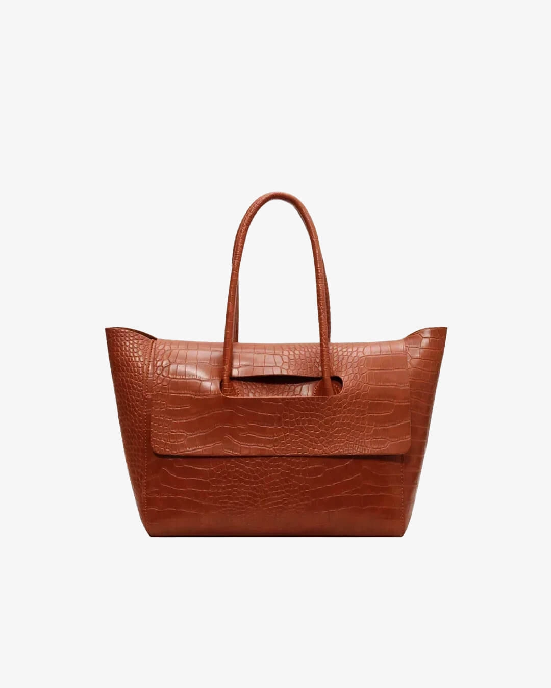 Large Crocodile Pattern Tote Bag ?C Elegant Shoulder Handbag with Spacious Design Work Essential Luxury Edge