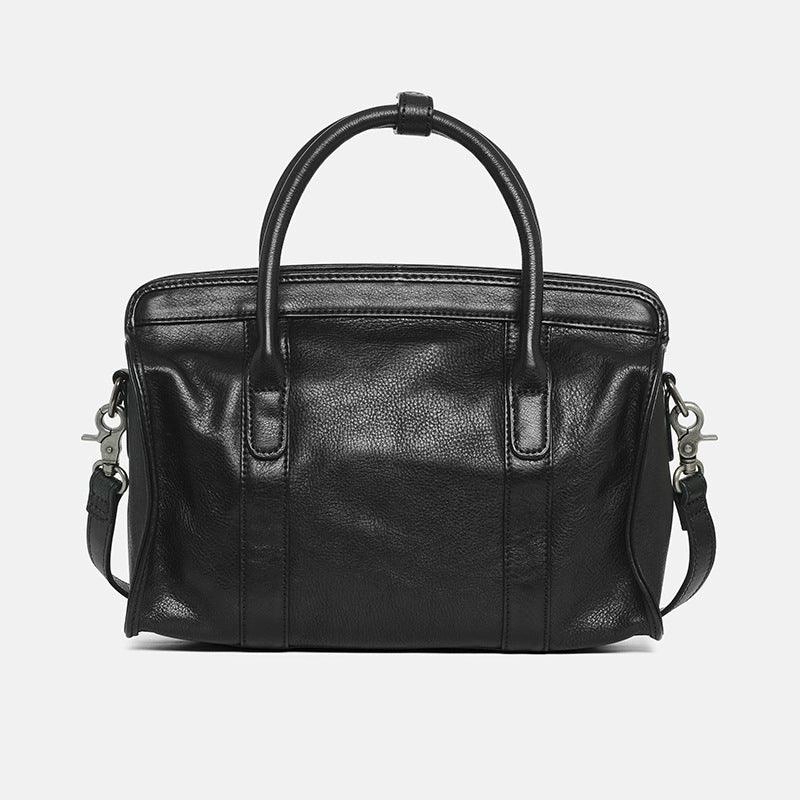 Minimalist Function Large Size Retro Handcrafted Leather Tote Bag | Full Grain Leather Shoulder Bag | Cowhide Crossbody Bag | Boston Bag Handbag | Unisex Gift