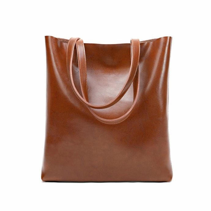 Urban Explorer Alma | Classic Leather Tote Bag ?C Slim Handles & Spacious Interior