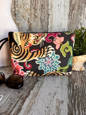 Le Tigre Grand Pouch | Handmade Zippered Pouch for Knitting, Travel & More Fashion Statement