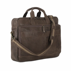 Compact Function Leather Briefcase ?C 16-Inch Premium Laptop Messenger Bag for Men & Women | Office, School & College Satchel