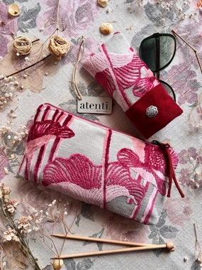 Casual Life Elegant Daily Lalique Tall Tool Pouch and Matching Eyeglass Case Gift Set