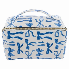 Bows Jumbo Zip Cosmetic Bag Simple Travel